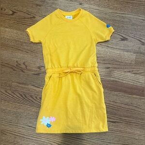 Girl Scouts Daisy Yellow Kids Dress with Floral Accents